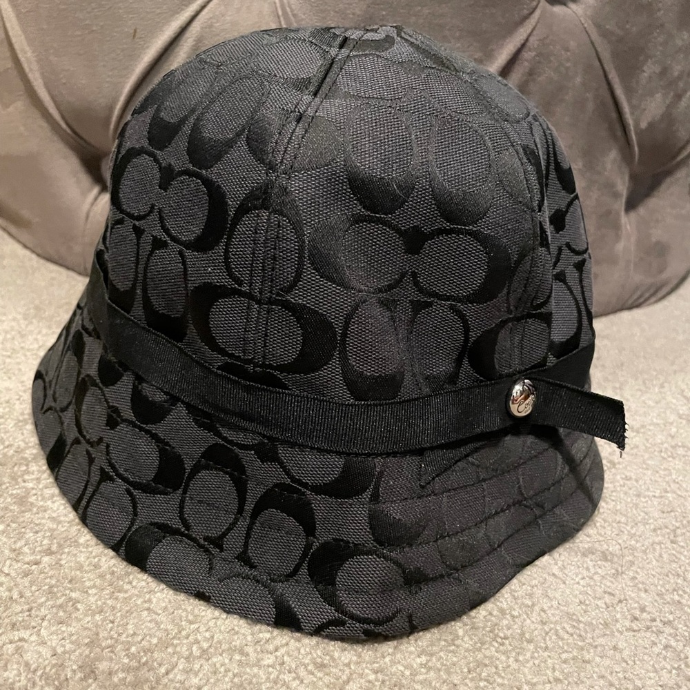 Coach black bucket hat